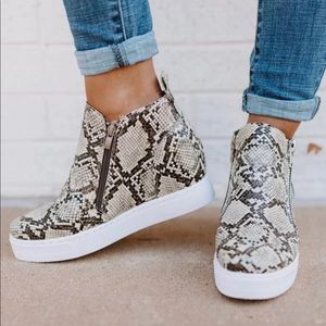 Sneaker Wedge Booties
